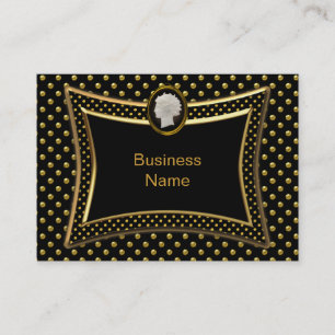 Cameo Black Gold Spot Elegant Affärer Visitkort