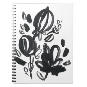 Cameo Bloom - svartvitt Anteckningsbok