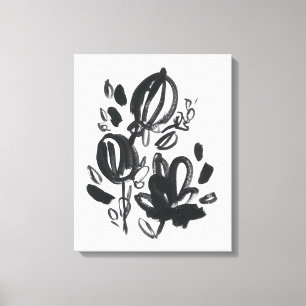 Cameo Bloom - svartvitt Canvastryck