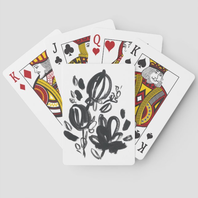 Cameo Bloom - svartvitt Casinokort (Baksidan)