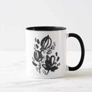 Cameo Bloom - svartvitt Mugg