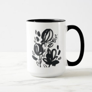Cameo Bloom - svartvitt Mugg