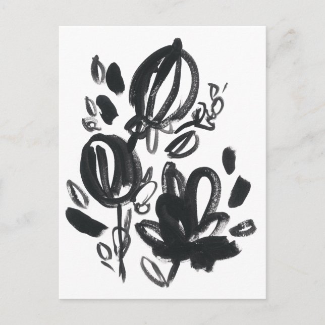 Cameo Bloom - Svartvitt Vykort (Framsida)