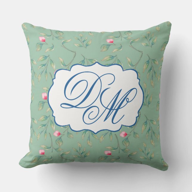 Cameo Green Wedding Keepsake Throw Pillow Kudde (Framsida)