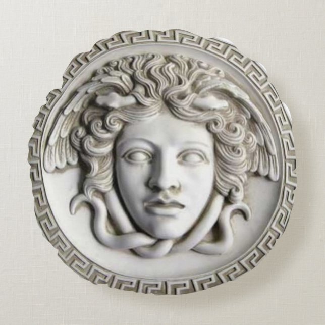 Cameo Medusa Rund Kudde (Framsidan)