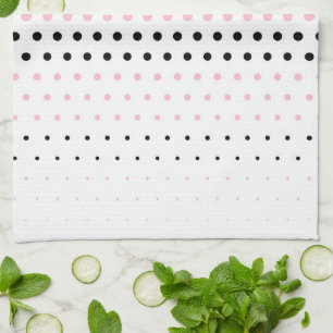 Cameo Rosa och svart Polka Dot Kökshandduk