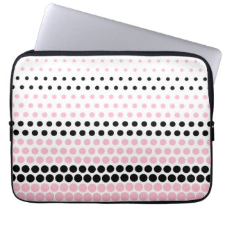 Cameo Rosa och svart Polka Dot Laptop Fodral