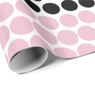 Cameo Rosa och svart Polka Dot Presentpapper