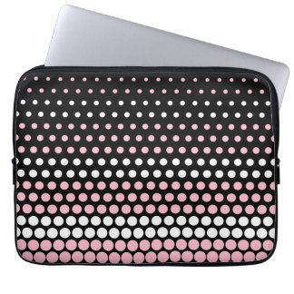 Cameo Rosa och White Polka Dot Laptop Sleeve