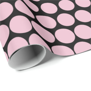 Cameo Rosa Polka Dot Modern Black Presentpapper