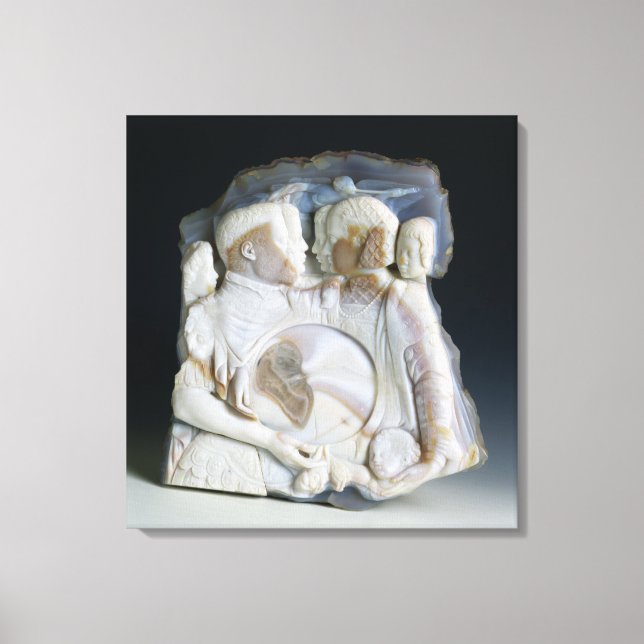 Cameo skildrar Cosimo de Medici (1519-74) och hans Canvastryck (Framsida)