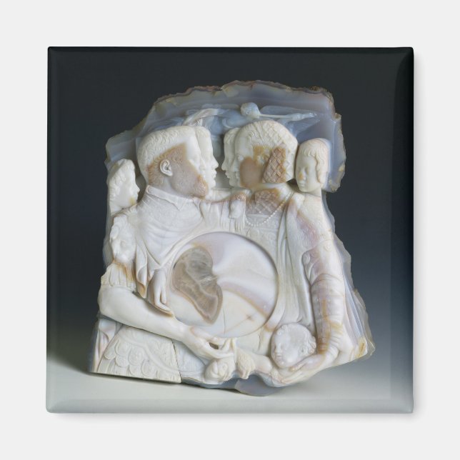 Cameo skildrar Cosimo de Medici (1519-74) och hans Magnet (Framsidan)