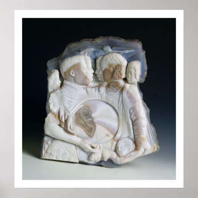 Cameo skildrar Cosimo de Medici (1519-74) och hans Poster (Framsidan)