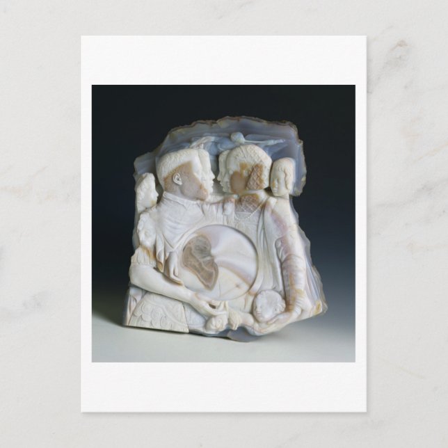 Cameo skildrar Cosimo de Medici (1519-74) och hans Vykort (Framsida)