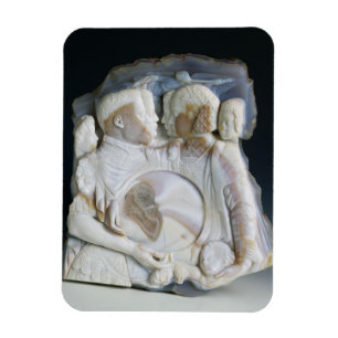 Cameo som visar Cosimo de Medici (1519-74) och Magnet