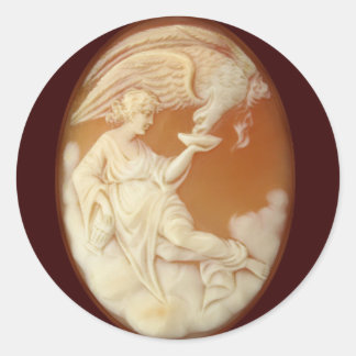 Cameo Sticker Runt Klistermärke