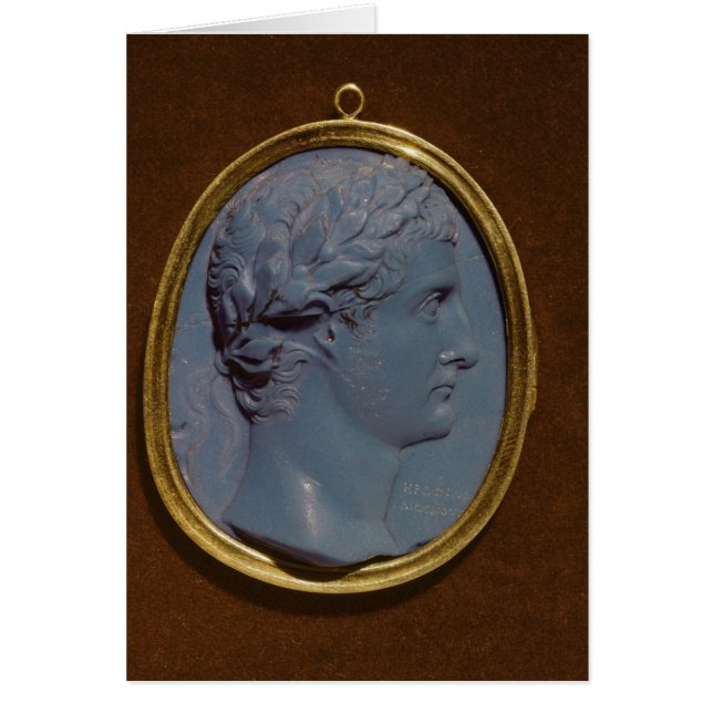 Cameo uthärda profilera av Tiberius Hälsningskort (Framsidan)