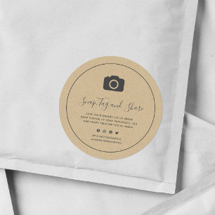 Camera Icon Grått Gräns Snap Märkre och  Kraft Runt Klistermärke