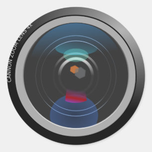 Camera Lens Sticker Runt Klistermärke