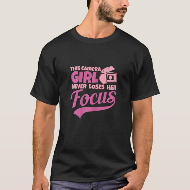 Camera Operator Girl T Shirt (Framsida)