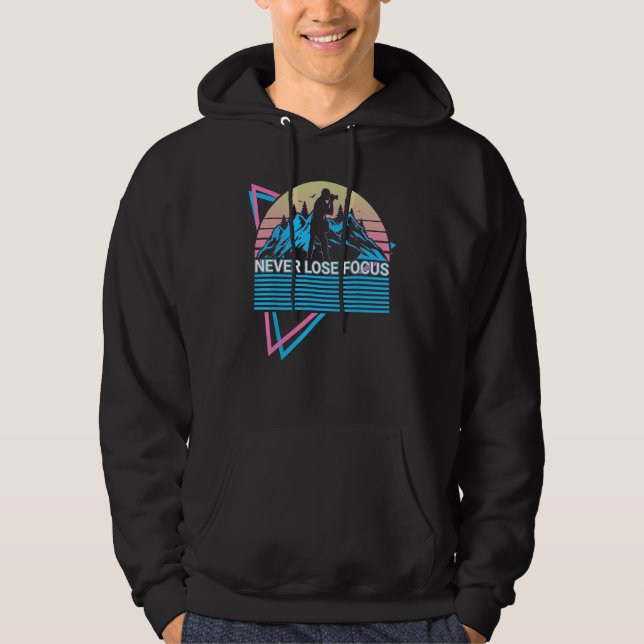 Camera Photography Photographer Retro Never Lose F Hoodie (Framsida)