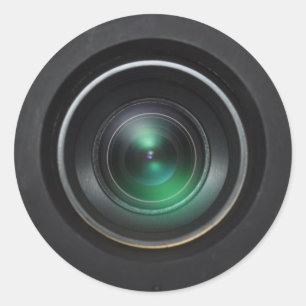Camera Sticker Runt Klistermärke