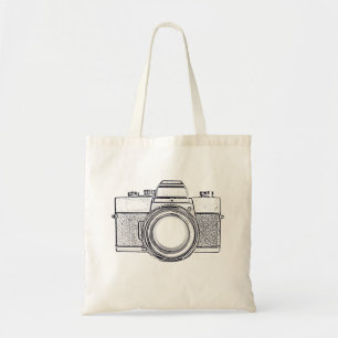 Camera Tote Bag Tygkasse