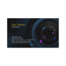 Cameraman Affärskort Camera Lens