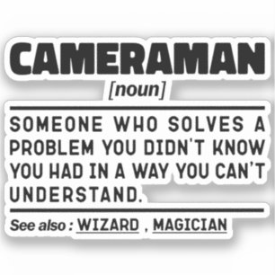 Cameraman Noun Coola Camera Photography Älskare Fu Klistermärken