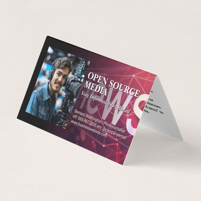 Cameraman on Studio Set Visitkort (Framsida)