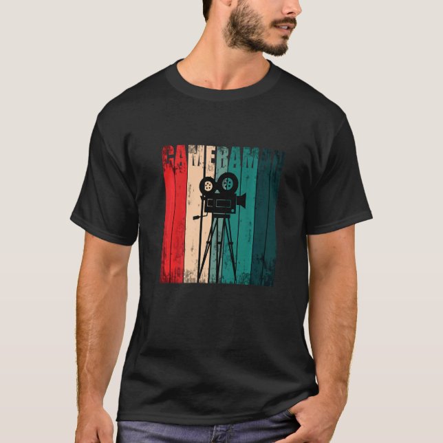 Cameraman Photographer T Shirt (Framsida)