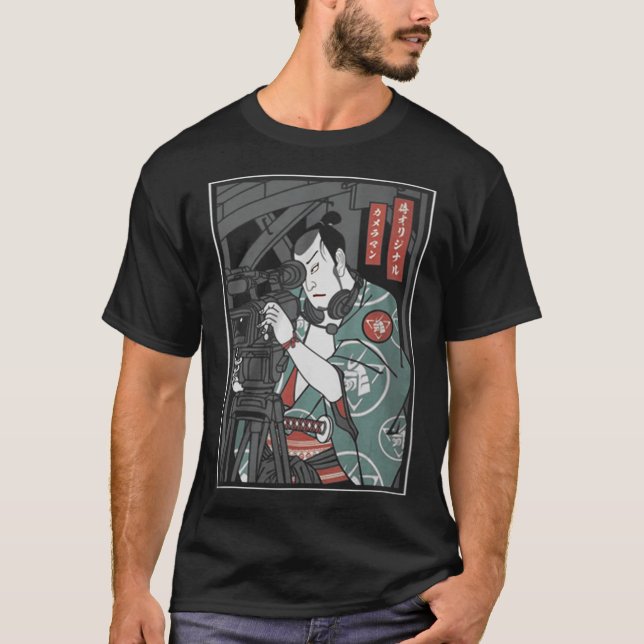 CAMERAMAN SAMURAI t-shirt fotograf samurai (Framsida)