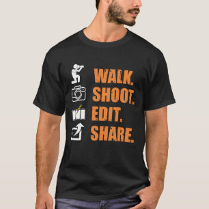 Cameraman Sstickskyttefiltret Redigera Lustigt fo T Shirt