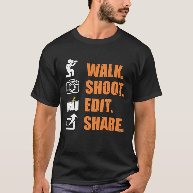 Cameraman Sstickskyttefiltret Redigera  Lustigt fo T Shirt (Framsida)