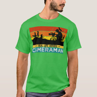 Cameraman Wildlife Videographer Gifts Funny Retro T Shirt