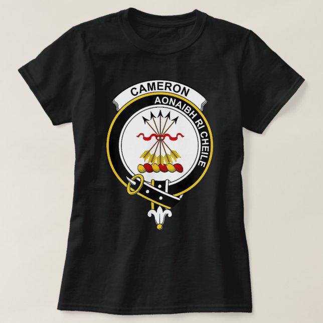 Cameron Coat of Arms  Family Crest  T Shirt (Design framsida)