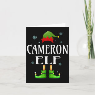 Cameron Elf Julafton Funny Manar Familjen Matching Kort