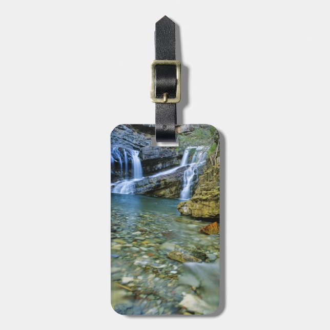 Cameron Falls i nationalparken Waterton Sjöar Bagagebricka (Vertikal Framsida)