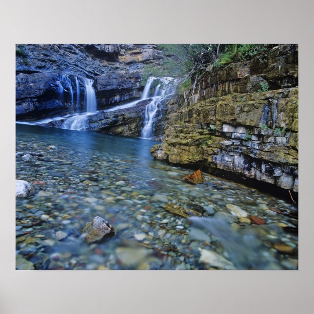 Cameron Falls i Waterton Sjöar nationalpark 2 Poster (Framsidan)