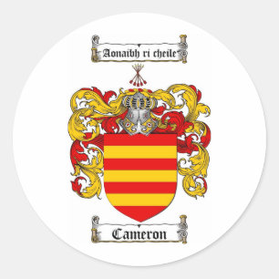 CAMERON FAMILY CREST - CAMERON JACKAR ARM RUNT KLISTERMÄRKE