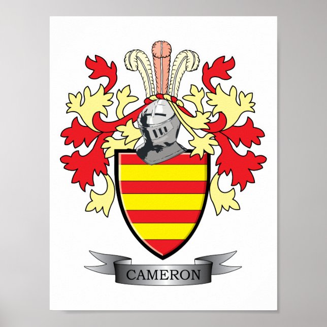 Cameron Family Crest Jackar av Arm Poster (Framsidan)