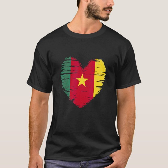 Cameron Heart Cameron Flagga Cameron Pride T Shirt (Framsida)
