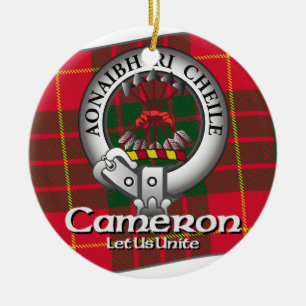 Cameron klan julgransprydnad keramik