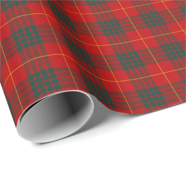 Cameron Klan Tartan Presentpapper (Rullad Hörn)
