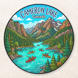 Cameron Lake Kanada Underlägg Papper Rund