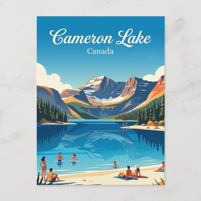 Cameron Lake Kanada Vykort (Framsida)