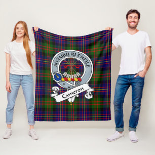 Cameron Of Erracht Modernt klanmärke Tartan rutmön Fleecefilt