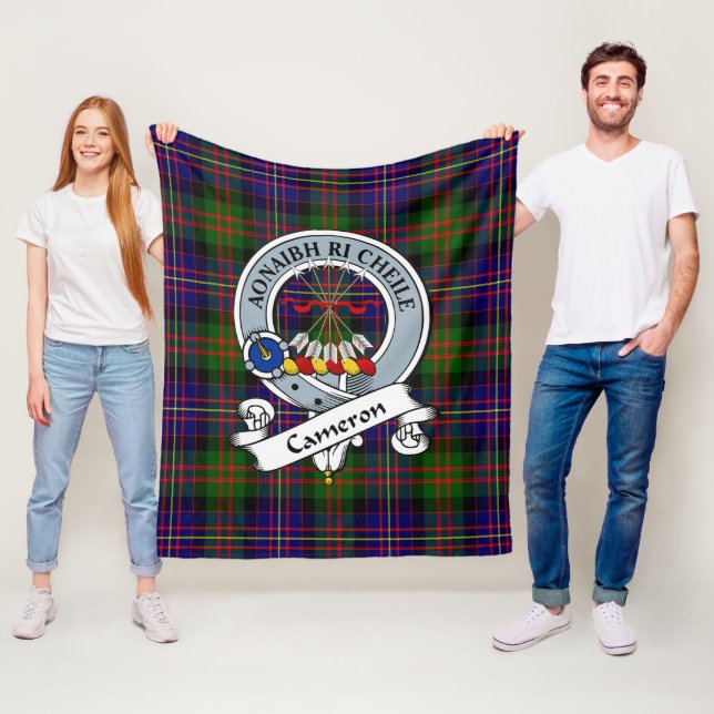 Cameron Of Erracht Modernt klanmärke Tartan rutmön Fleecefilt (På plats)