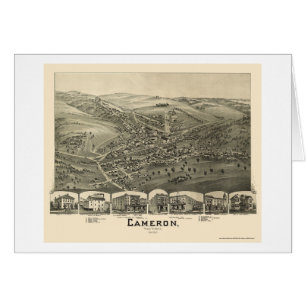 Cameron panorama- karta för WV - 1899 Hälsningskort