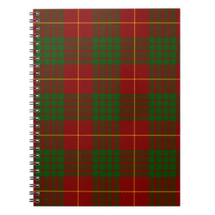 Cameron tartan Red grönt plaid Anteckningsbok